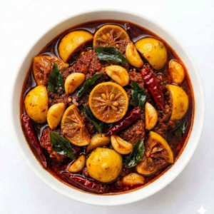 ripe red chili pickle (pandu mirapa pachadi)
