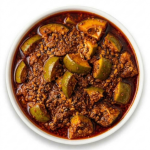 ripe red chili pickle (pandu mirapa pachadi)